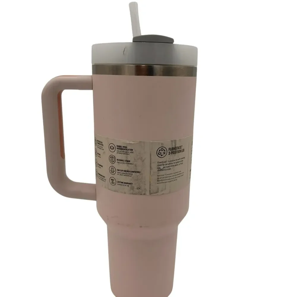 Stanley Light Pink The Quensher H2.0 The Flowstate 40 oz NWOT